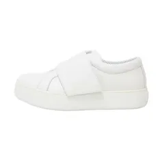 Max Mara マックスマーラ スニーカー ホワイト 白 サイズ:36(23.0cm) / レザー ベルクロ ストラップ スニーカー / ロゴ入り 厚底 / ローカット シューズ 靴【レディース】【中古】のサムネイル