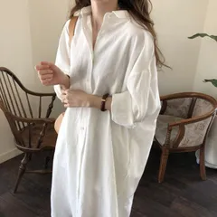 ロングワンピース シャツワンピース レディース ロングシャツ マキシ丈 ゆったり 薄手 ライトアウター カジュアル 体型カバー 着痩せ フレ