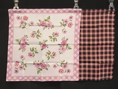 ■新品同様■ BURBERRY バーバリー チェック柄 花柄 ハンカチ ハンカチーフ 2点セット DI0968