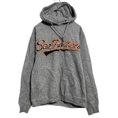 TOOMBY athletic プリントスウェット パーカー S グレー プルオーバー 裏起毛 古着卸 アメリカ仕入 a703-5459