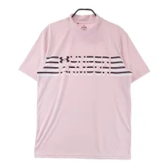 サイズ：XL UNDER ARMOUR アンダーアーマー 2025年モデル ハイネック 半袖Tシャツ  ピンク系 [240101461653] ゴルフウェア メンズ ストスト