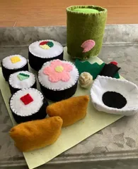 フェルトままごと　巻き寿司セット