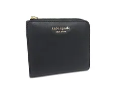 ■美品■ kate spade ケイトスペード レザー 二つ折り 財布 ウォレット 札入れ 小銭入れ カード入れ レディース ブラック系 DI5212