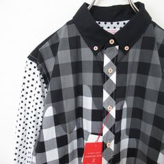 KAWATANI SHIRT 河谷シャツ ギンガムチェック ドット 長袖シャツ ボタンダウン a946928ss