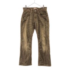 エドウィン 411XVS ブーツカットデニムパンツ w28 ブラウン EDWIN シンチバック ジーンズ メンズ