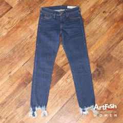 DIESEL/25インチ/デニムパンツ 00SXJM-088AT ダメージ スキニー ジーンズ ディーゼル 新品/青/ブルー/ky634/