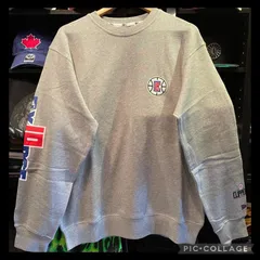 XLARGE CLIPPERS STANDARD LOGO CREWNECK SWEAT GREY Lサイズ
