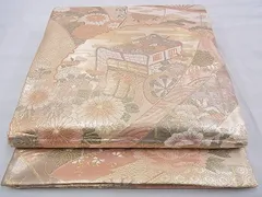 平和屋着物◎佐賀錦　六通柄袋帯　花乃舞　九百錦　金糸　逸品　BAAE2520ph