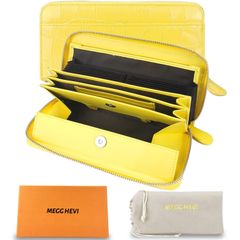 【特価商品】ウォレット 一流の革職人が作る メンズ 長サイフ ギャルソンタイプ ラウンドファスナー 人気 本革 BOX型小銭入れ じゃばらカード入れ 大容量 小銭とレシート 牛革 型押し 仕分け クロコダイル 財布 ギフトパッケージ レディース 多機能 プレゼ