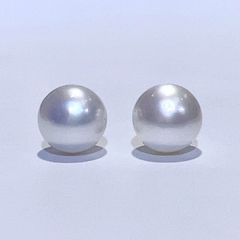 本真珠 エジソンパール 大珠 スタッドピアス12ミリ弱 - メルカリ