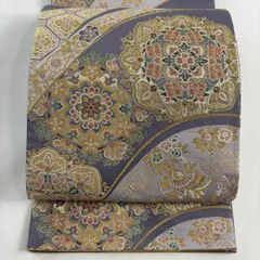 【着】18786o 袋帯　六通柄　正倉院に花喰い鳥文様　金駒刺繍　着物 着】18786o 袋帯 六通柄 正倉院に花喰い鳥文様 金駒刺繍 着物