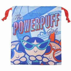 【メール便】パワーパフガールズ 巾着袋 リボン巾着 きんちゃくポーチ ビーチ スモールプラネット 小物入れ キャラクター グッズ 