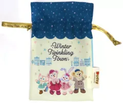 【中古】バッグ 集合 巾着(マシュマロ) 「ダッフィー＆フレンズのウィンター・トゥインクリング・タウン」 東京ディズニーシー限定