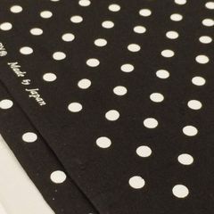 約110×30cm　水玉 生地 ドット ブロード生地 約7mm セブンベリー SEVENBERRY 560-887-7-13 ブラック　生地 布地 布 ハンドメイド
