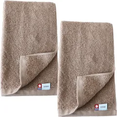 【人気商品】ふわふわ セット 薄手 2枚 吸水速乾 スリムバスタオル 日本製 綿100% 認定 サウナ 今治タオル サ活 imaa(アイマ) ライトブラウン2枚