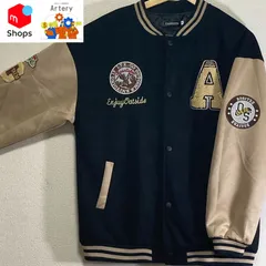 ジャケット メンズ スタジャン カーキ【新品】冬 大きいサイズ レディース 緑 ストリート カジュアル アメカジ おしゃれ 可愛い かっこいい アウター ジャケット スカジャン スタジアムジャンパー ブルゾン ワッペン パッチワーク 男女兼用 ファッション