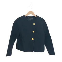 ADORE アドーア ノーカラー ジャケット サイズ:36  ブラック  レディース 金ボタン　240001138680