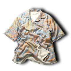 【新品】 JOURNAL STANDARD relume / ジャーナルスタンダード レリューム　半袖シャツ 裏パイル ビーチシャツ プリント シャツ オープンカラー アロハシャツ