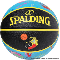 バスケットボール 6号 スポンジボブ アンダーザシー ライトブルー バスケ 85-369J ゴム 外用ラバー スポルディング SPALDING 25AW 正規品