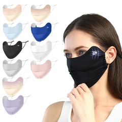 マスク 鼻穴付き 冷感マスク 日焼け防止マスク 目尻まで保護できるマスク UVカット 紫外線対策
