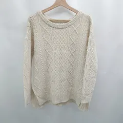 ◇ ⊇ le.coeur blanc ルクールブラン ミドルゲージ 長袖 ニット サイズ38 アイボリー系 レディース E  【1505290004855】