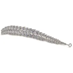 ヘッドアクセサリー カチューシャ ウエディング ブライダル ヘッドドレス 髪飾り クリスタル シルバー 結婚式 二次会 パーティー 演奏会 発表会 [B218]