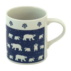 【迅速発送】みのる陶器 白くま 軽量マグカップ ネイビー 320ml 4965583744184