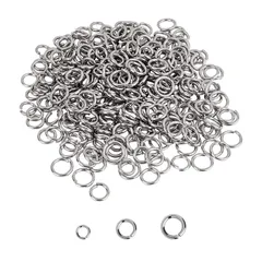 【在庫処分】留め金 金具セット ジャンプリング 基礎パーツ 丸いリング 未溶接 接続パーツセット 金具キット ステンレス色 ステンレス ステンレス ジュエリー作り 丸環 アクセサリーパーツ 丸カン 副資材 直径8/9/10mm 3種 ハンドメイド 約300個