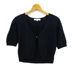 クミキョク カーディガン トップス ボレロ 五分袖 ニット レディース 2サイズ ネイビー 組曲 【中古】