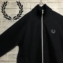 美品⭐️Fred Perry トラックジャケット/ジャージ S 刺繍月桂樹 ダークネイビー×白