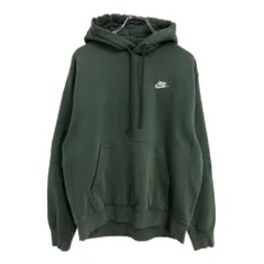 NIKE ナイキ ワンポイントロゴ スウェットパーカー グリーン(メンズ M)中古 古着 U6041