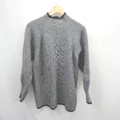 ◇ ⊇ Re:EDIT リエディ ハイネック リブニット 長袖 ニット サイズL グレー系 レディース E  【1506230019816】