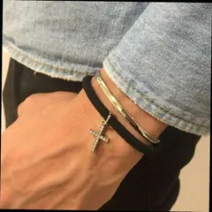 シルバー ブレスレット クロス バングル セット 検 ネックレス アクセサリー