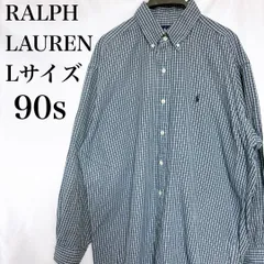 90s ラルフローレン チェックシャツ ボタンダウン ブレイク ポニー刺繍 長袖 used in Japan