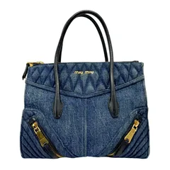 miumiu マテラッセデニムバック miu ミュウミュウ MIUMIU 2way ハンド バッグ マテラッセ