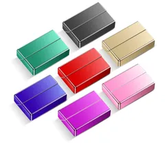 ヒートスティックメッキケース iqos用の タバコ専用カバー タバコ入れ20本入れ 対応 アイコス 汎用交換 互換 加熱式たばこ弾箱 衝突防止 携帯用 inkostudioシガレットケース 便利 薄型 (メッキブラック)