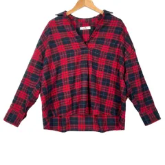 ノーブランド  レディース 長袖シャツ ポリエステル レッド【中古】