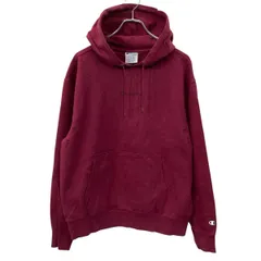 Champion ロゴ 無地 スウェット パーカー M ワインレッド チャンピオン テックウィーヴ ロゴ刺繍 古着卸 アメリカ仕入 a708-6115