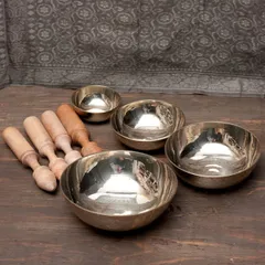 シンギングボウルカービング22cm リンガムボウル リング付き