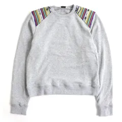 【ドンドン見直し】美品□サンローランパリ　チマヨ切替　シルク使用　クルーネック　スウェット　グレー　XS　仏製　正規品　メンズのサムネイル