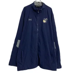UNDER ARMOUR ジャケット 4XL ネイビー アンダーアーマー ジップアップ ビッグサイズ ワンポイント ロゴ 古着卸 アメリカ仕入 a612-5872