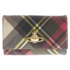 Vivienne Westwood (ヴィヴィアンウエストウッド) オーブ メタルロゴプレート チェック柄 キーケース レディース マルチカラー