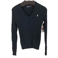 ポロラルフローレン POLO RALPH LAUREN Vネックケーブルニットトップス レディース JPN：XS 