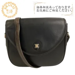 CELINEセリーヌ トリオンフ マカダム ポシェット ヴィンテージ 斜め掛け ショルダーバッグ バッグ カバン 斜めがけ 肩掛け ブランド  ブラック レディース