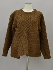 ケービーエフ KBF KBF+ 変形ケーブルニット Oneサイズ ブラウン レディース j_p F-L6824