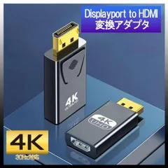 Displayport to HDMI 変換 アダプタ コネクタ フルHD 黒