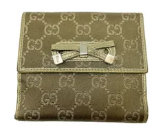 GUCCI グッチ GGキャンバス プリンシー Wホック財布