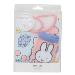 【メール便】ミッフィー ベビー用品 ベビーセット ビブ＆ソックス フルーツ ディックブルーナ スモールプラネット プレゼント ギフト スタイ＆赤ちゃん用靴下 出産祝い 絵本キャラクター グッズ 