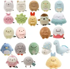すみっコぐらし てのりぬいぐるみ 22点セット 各1｜しろくま ぺんぎん？ とんかつ ねこ とかげ ほか 人気キャラまとめ ※サンエックス