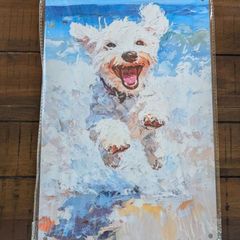 犬 マルチーズ ブリキ看板 d29